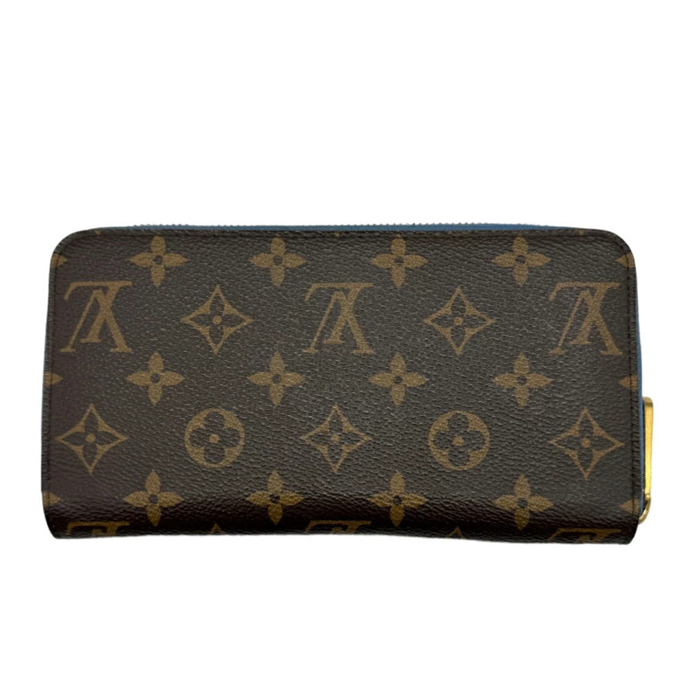 Louis Vuitton Jean Blue Zippy Round Monogram Zipper Long Canvas Wallet